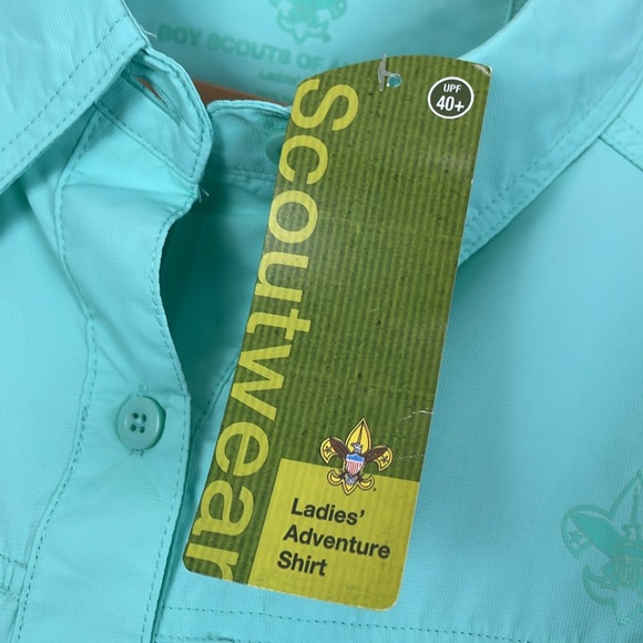 NWT Boy Scout Leader Women’s XXL Adventure Shirt Button Down Green - Picture 2 of 6